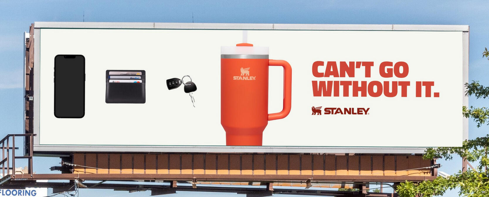 "Can't go without it" campaign for Stanley water bottles